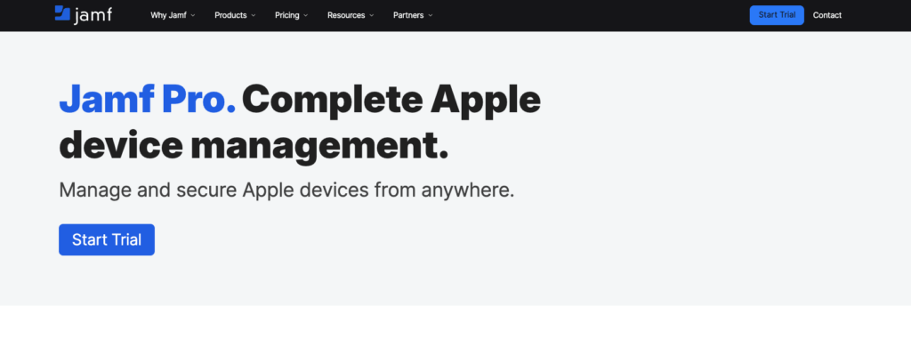 Jamf homepage