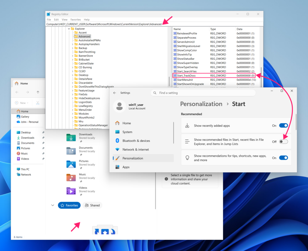Modify Start_TrackDocs entry