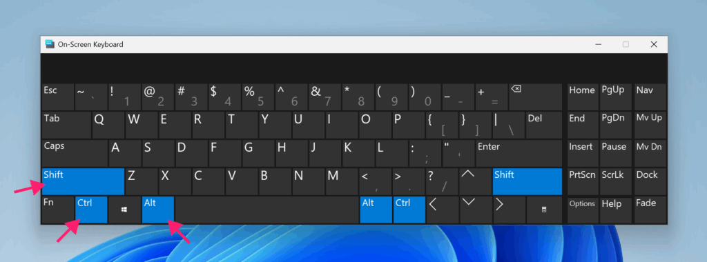 On-screen keyboard test 2