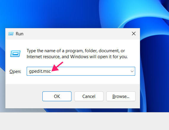 Open Group Policy editor