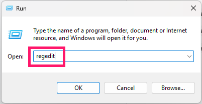 Open Registry Editor