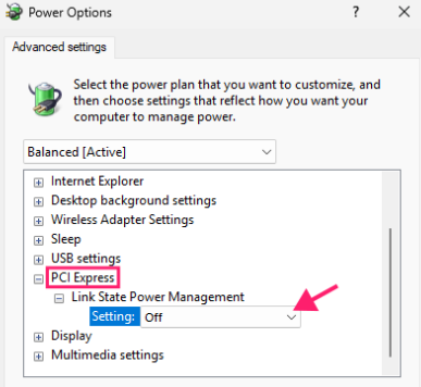 PCI Express Link State Power Management