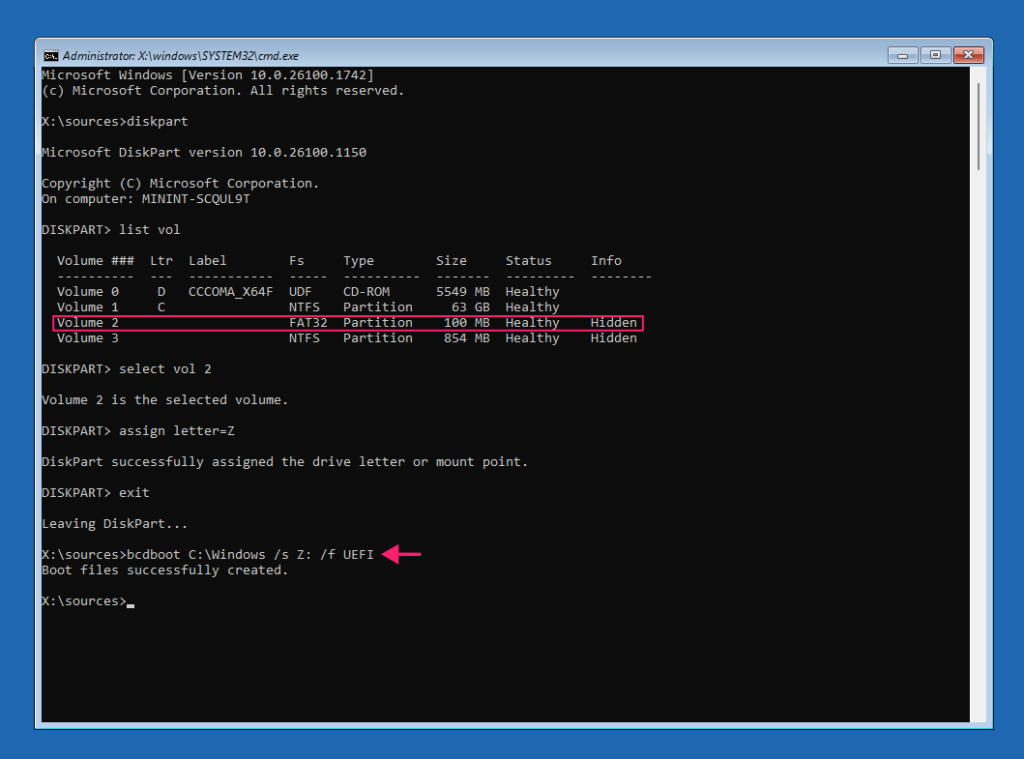 Rebuild EFI bootloader