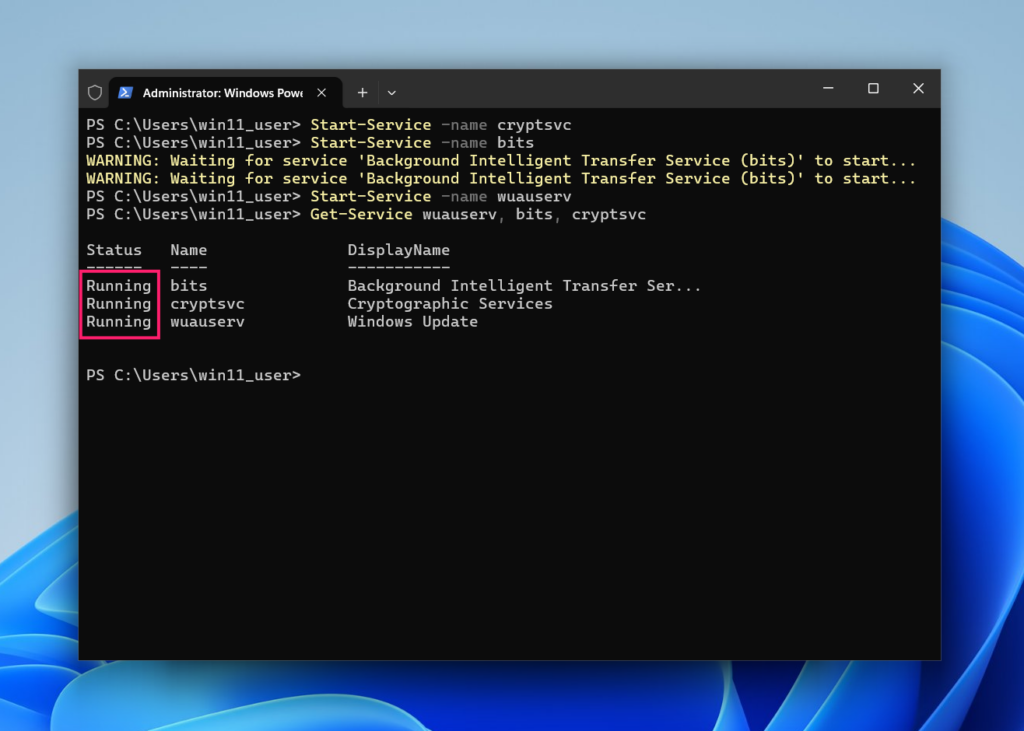 Restart services through PowerShell