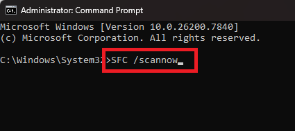 SFC scannow command