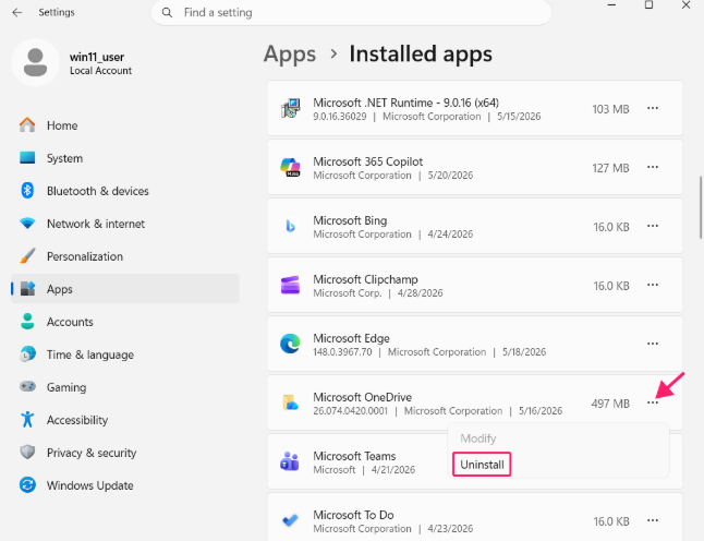 Search for OneDrive