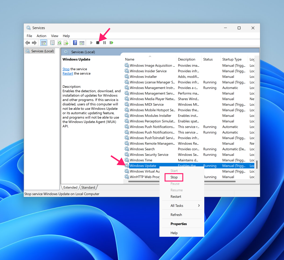 Stop Windows Update Software How to stop a Windows update in progress
