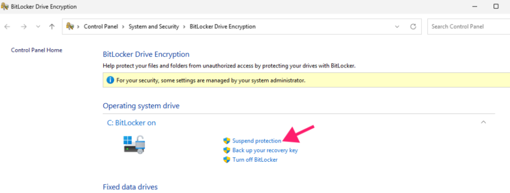 Suspend protection