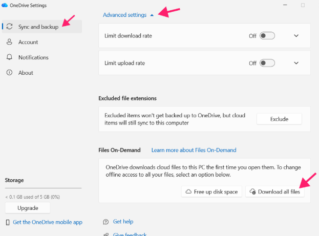 Sync and backup
