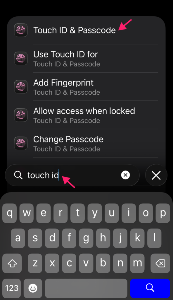Touch ID and Passcode settings on iOS Touch ID and Passcode settings on iOS