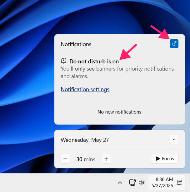 Turn Do not disturb on manually