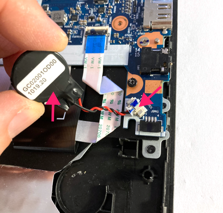 Unplugged CMOS battery