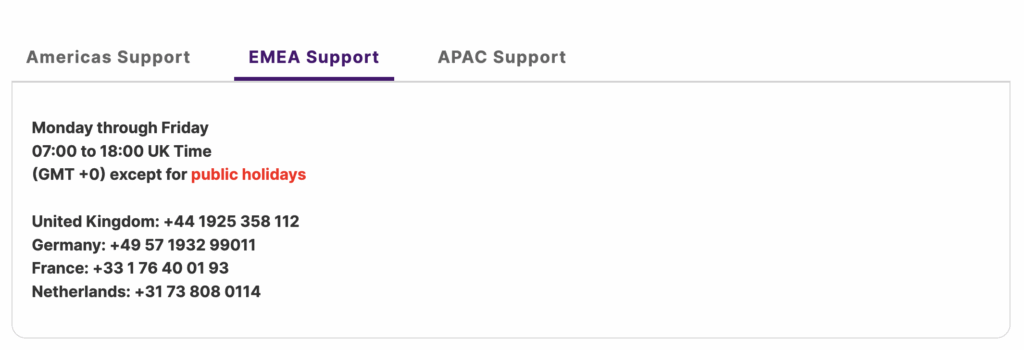 Ivanti standard support info