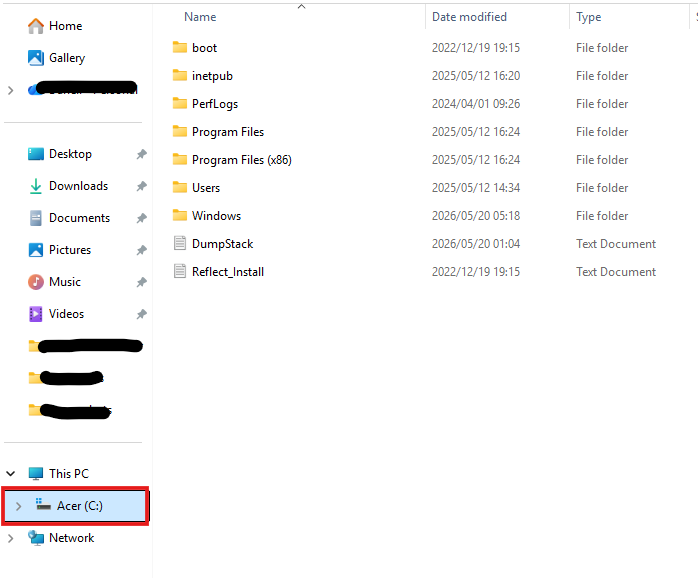 local path outside of the OneDrive