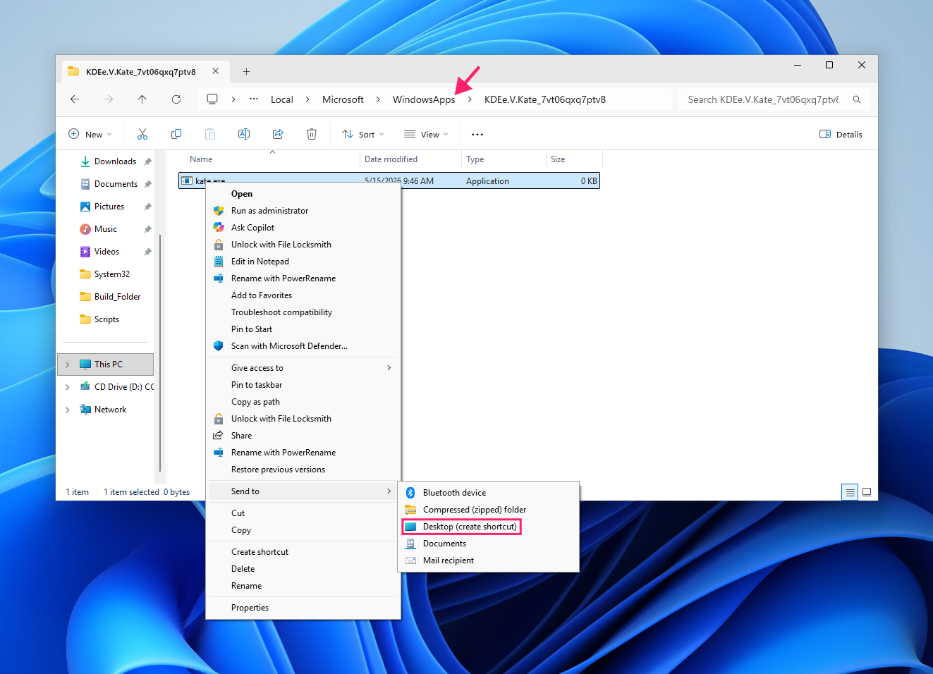 Create a shortcut