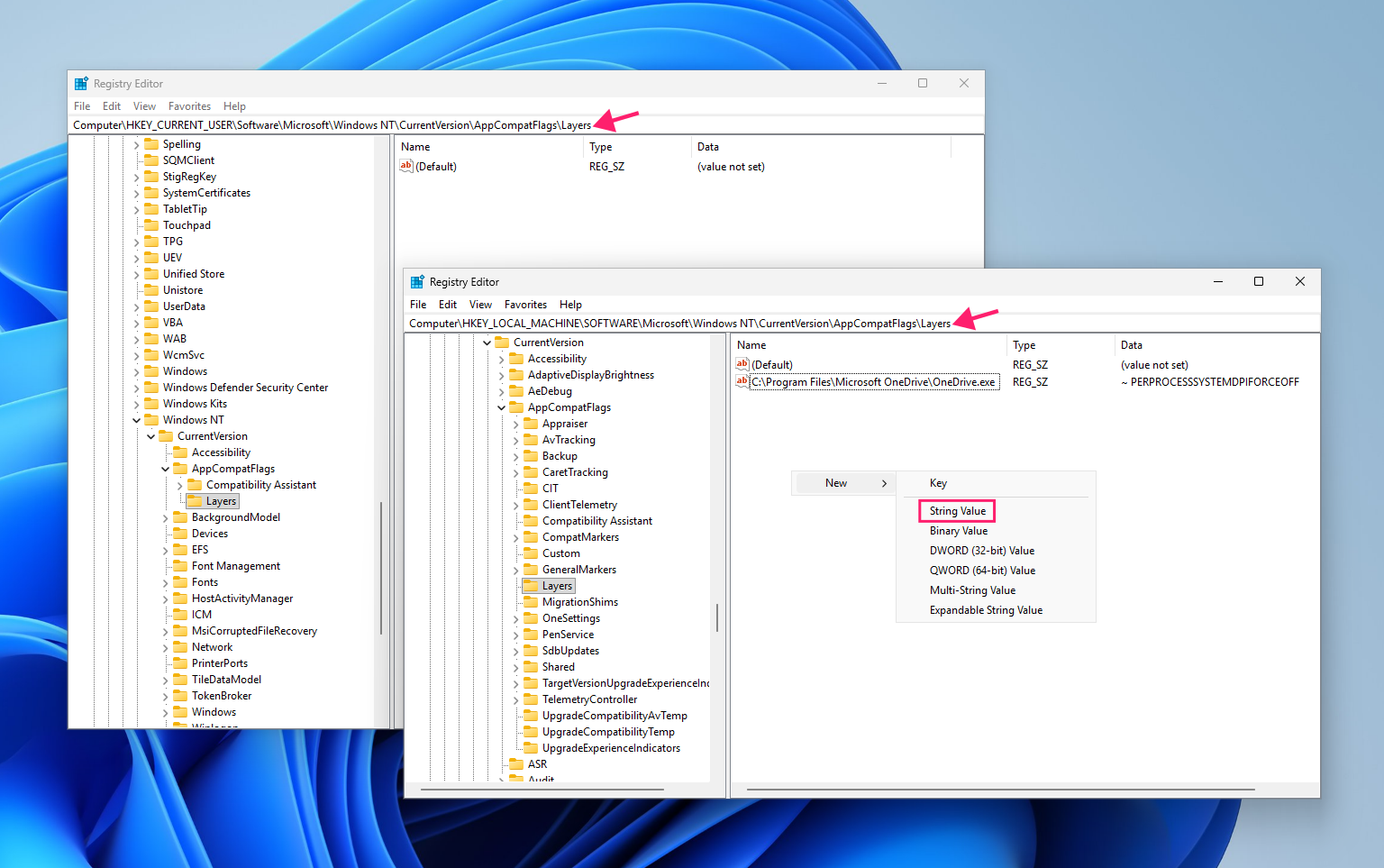 Create new String Value