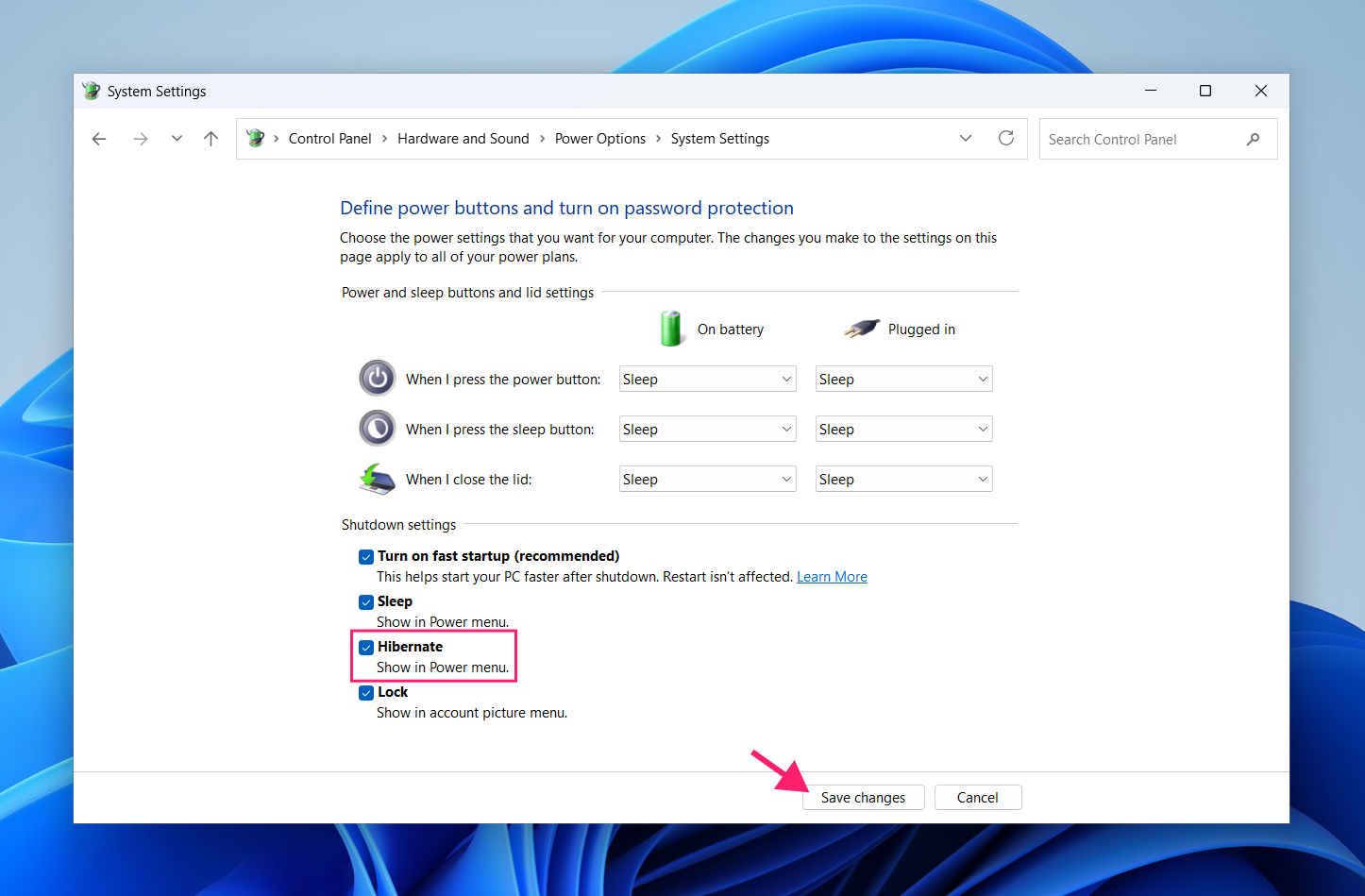 Enable or disable hibernate in Control Panel Enable or disable hibernate in Control Panel