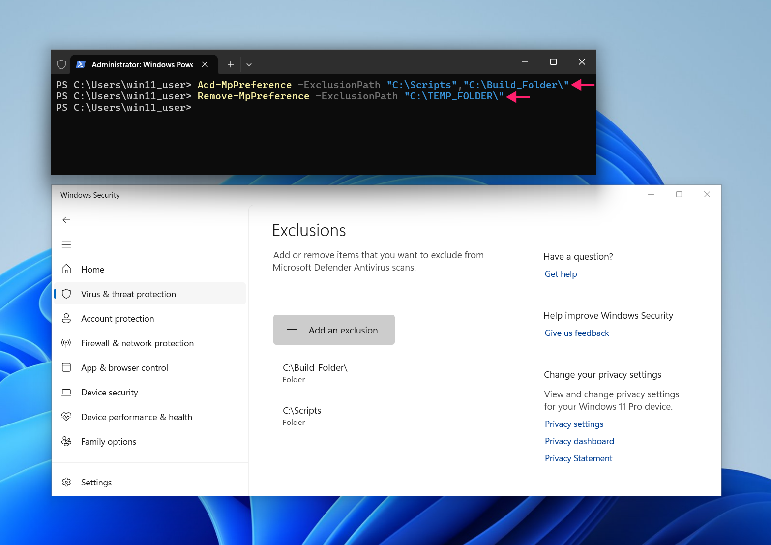 Remove exclusion paths through PowerShell Remove exclusion paths through PowerShell