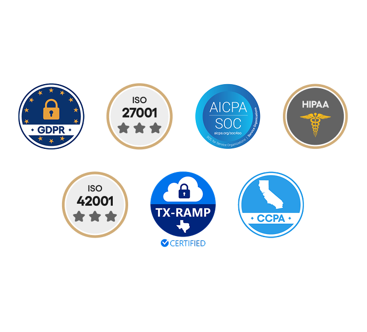 Security badges homepage mobile