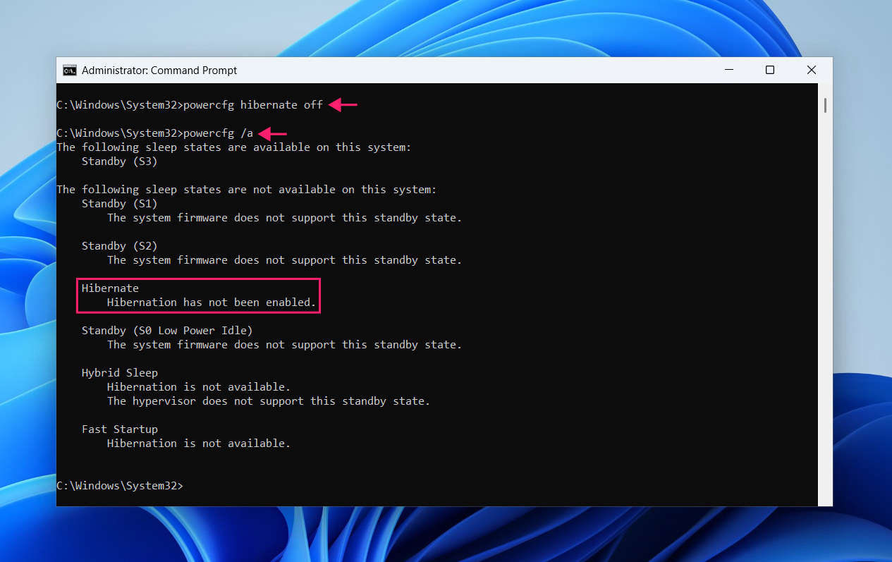 Turn hibernate on and off through CMD Turn hibernate on and off through CMD