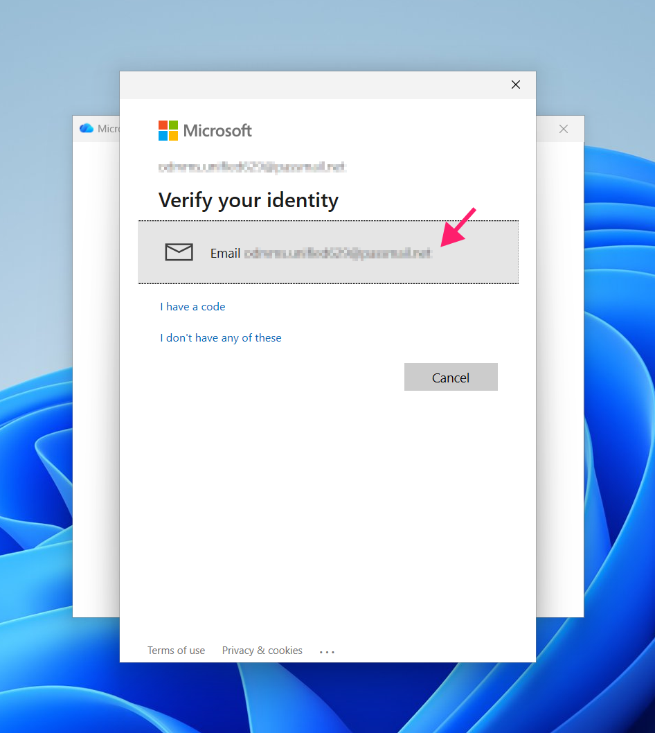 Verify Microsoft identity