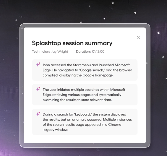 AI Copilot remote session summaries