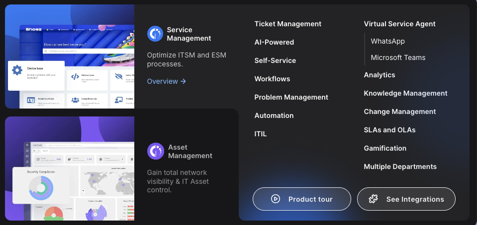 InvGate’s two different products