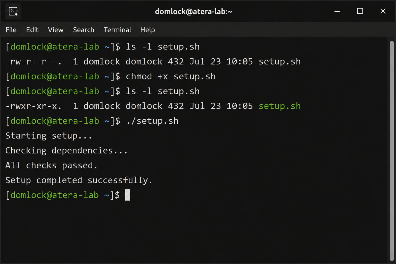 Add permission bits to script Add permission bits to script
