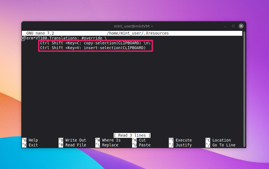 Change bindings in XTerm Change bindings in XTerm