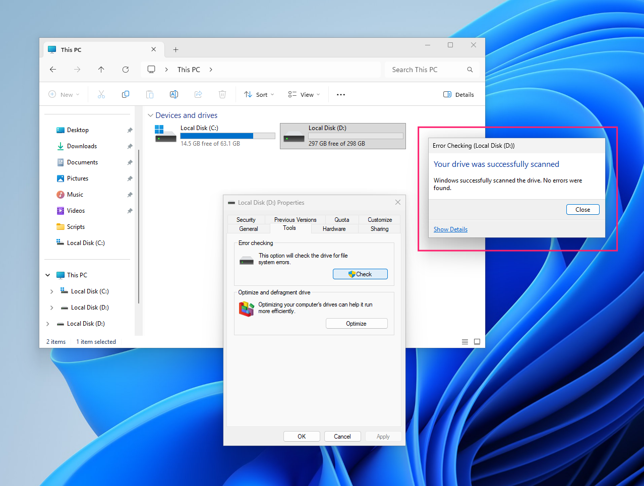 Check harddrive on Windows Check harddrive on Windows