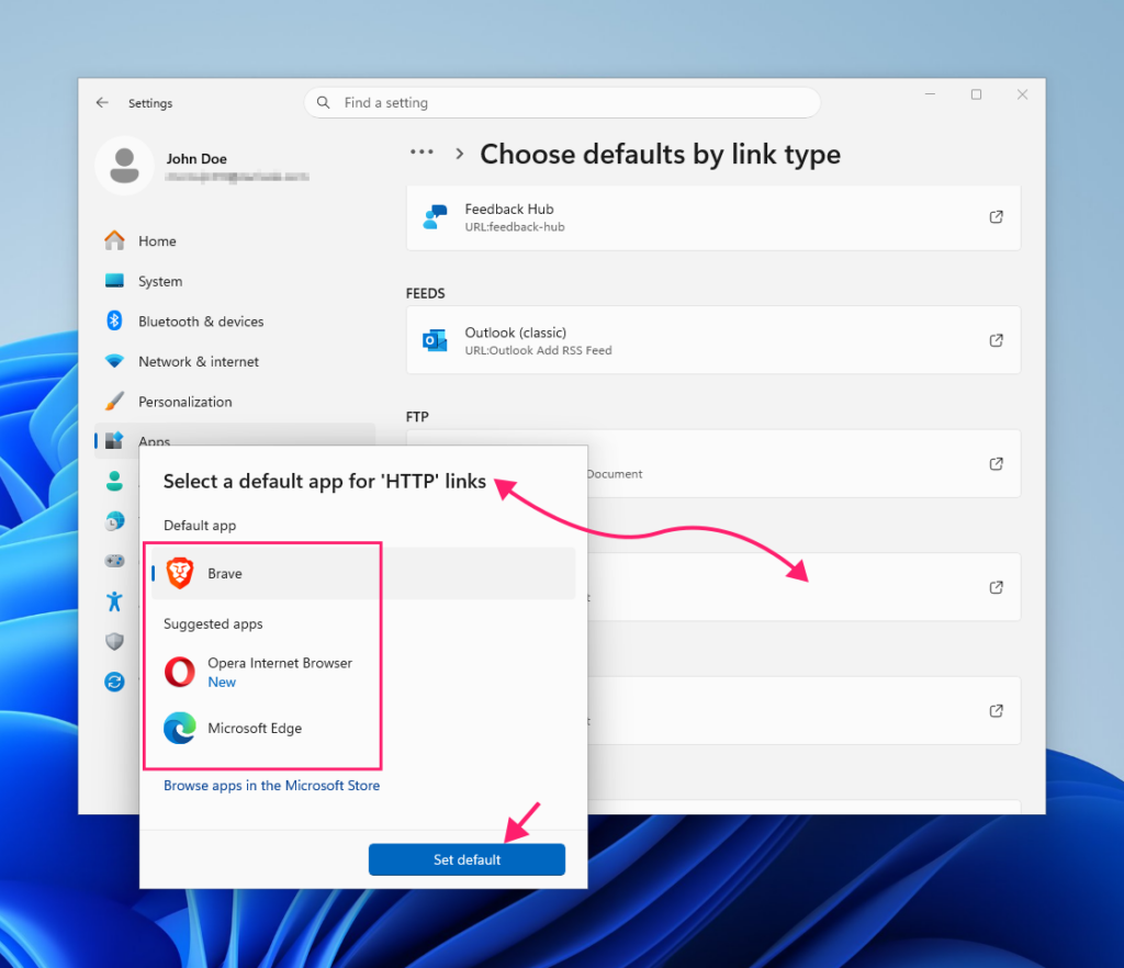 Why does my default browser keep changing?