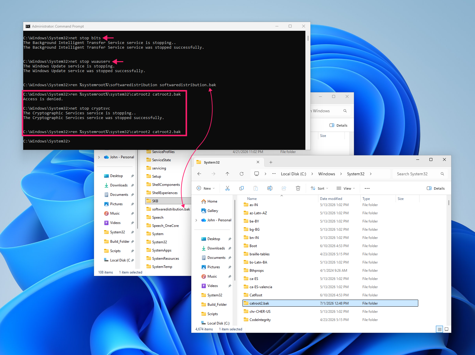 Command for renaming cache Command for renaming cache