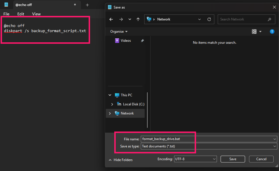 Create batch file for DiskPart Create batch file for DiskPart