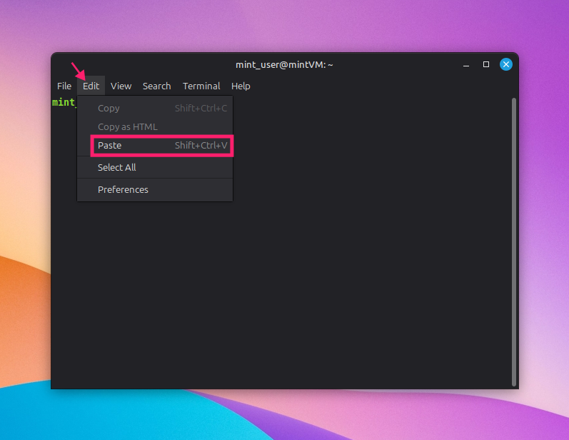 Dedicated paste button in terminal Dedicated paste button in terminal