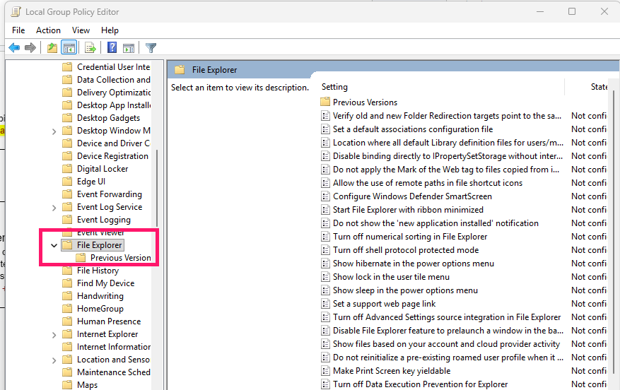 File explorer in GPO File explorer in GPO