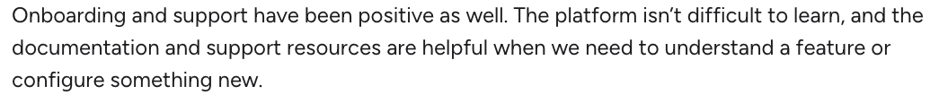 G2 user described his experience with Atera’s onboarding