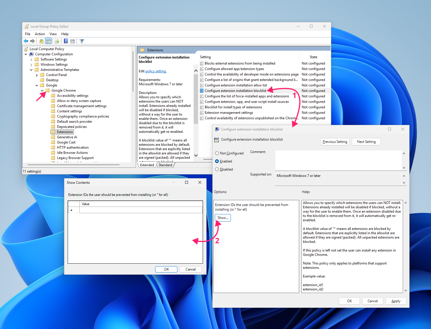 GPO for Chrome extensions GPO for Chrome extensions