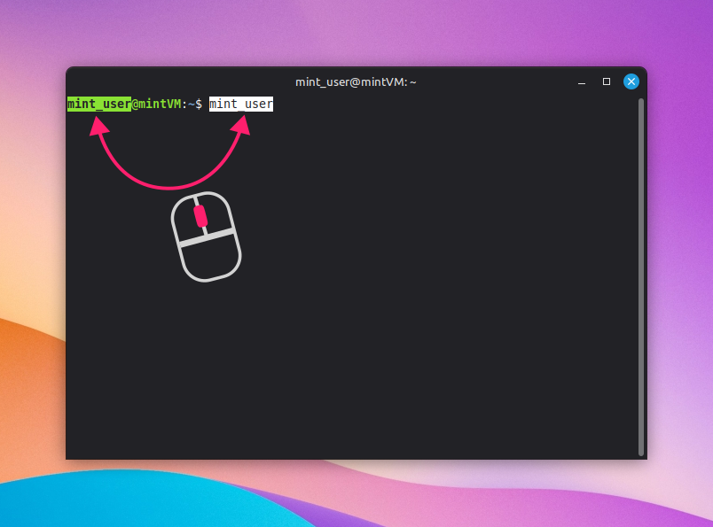 Middle-mouse button click paste Middle-mouse button click paste