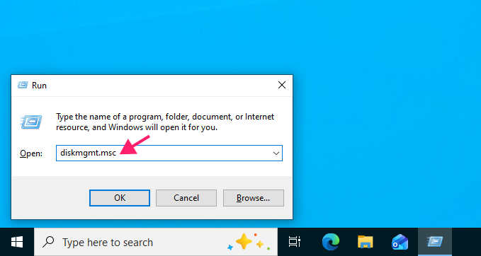 Open Disk Management from run dialog Open Disk Management from run dialog