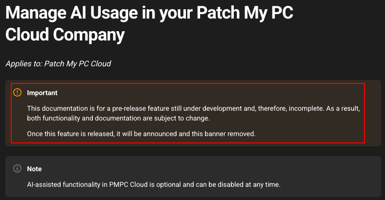 Patch My PC's own documentation