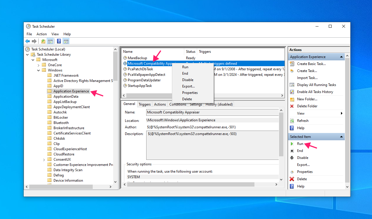 Run Microsoft Compatibility Appraiser task Run Microsoft Compatibility Appraiser task