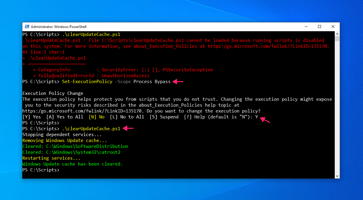 Run PowerShell script Run PowerShell script