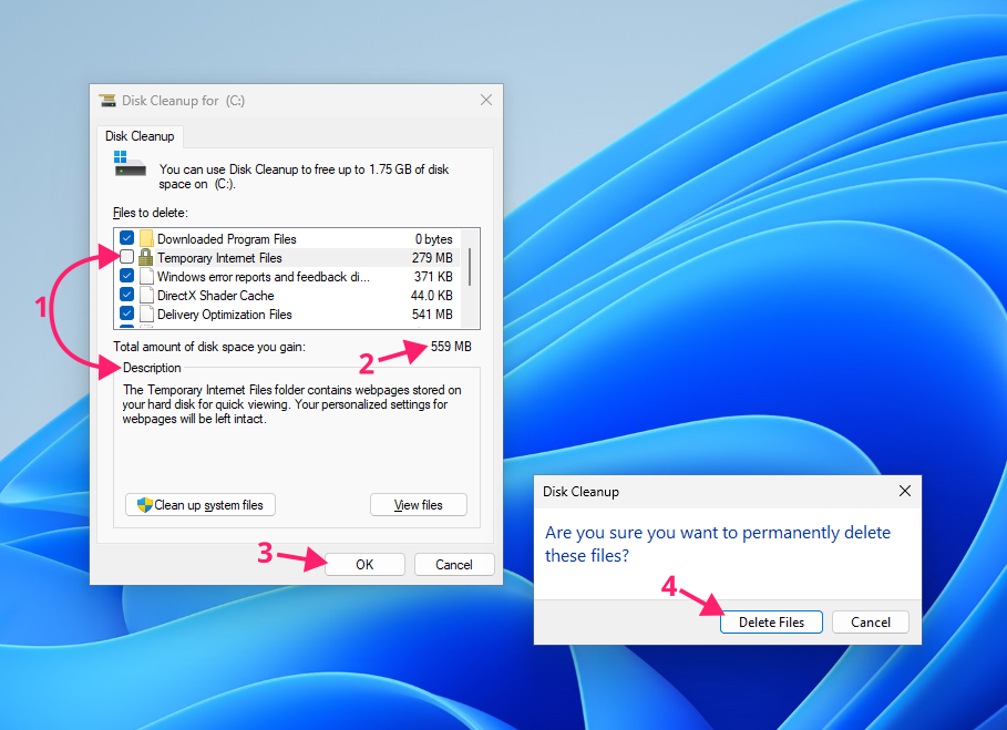 Use Disk Cleanup Use Disk Cleanup
