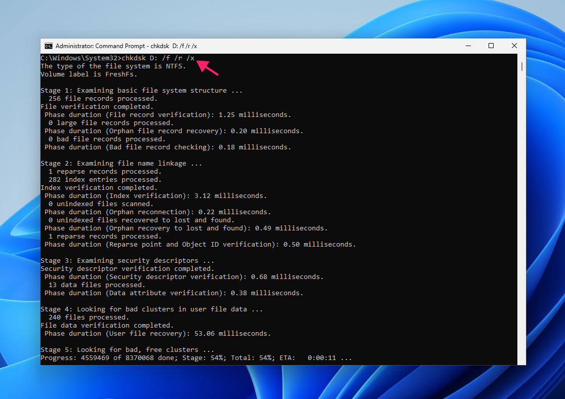 Verify drive integrity Verify drive integrity