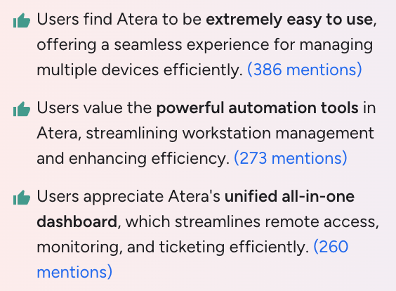 atera pros on g2