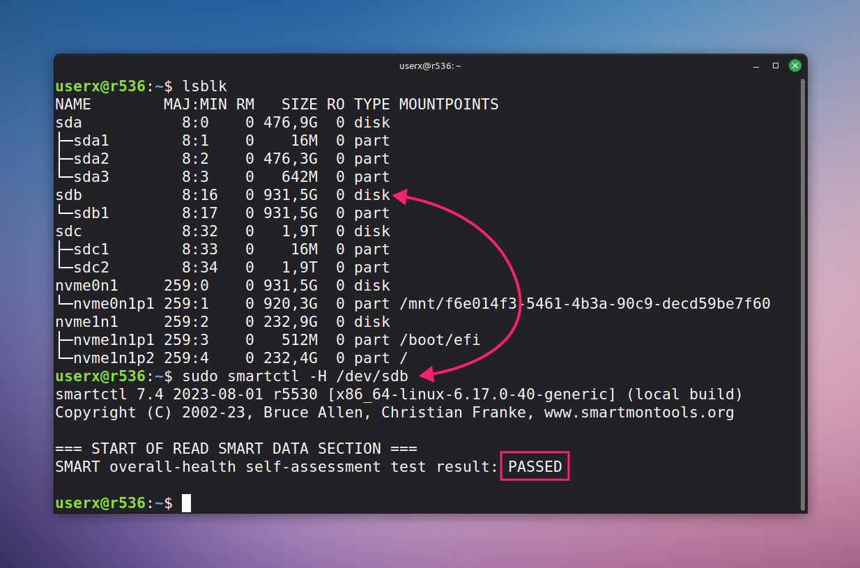 lsblk command on Linux lsblk command on Linux