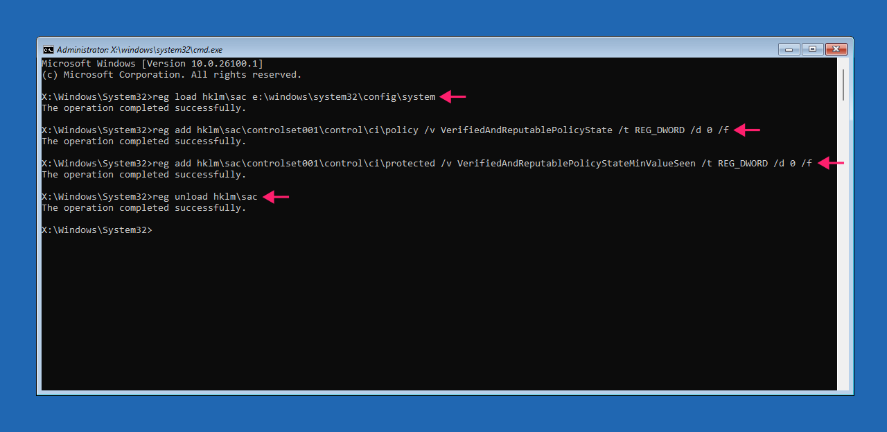 reg load commands in CMD reg load commands in CMD