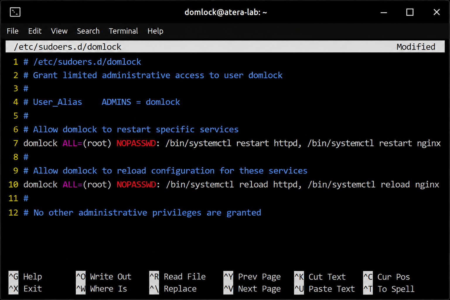 sudoers specific access command sudoers specific access command