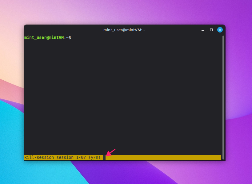 Add confirmation prompt to tmux command Add confirmation prompt to tmux command
