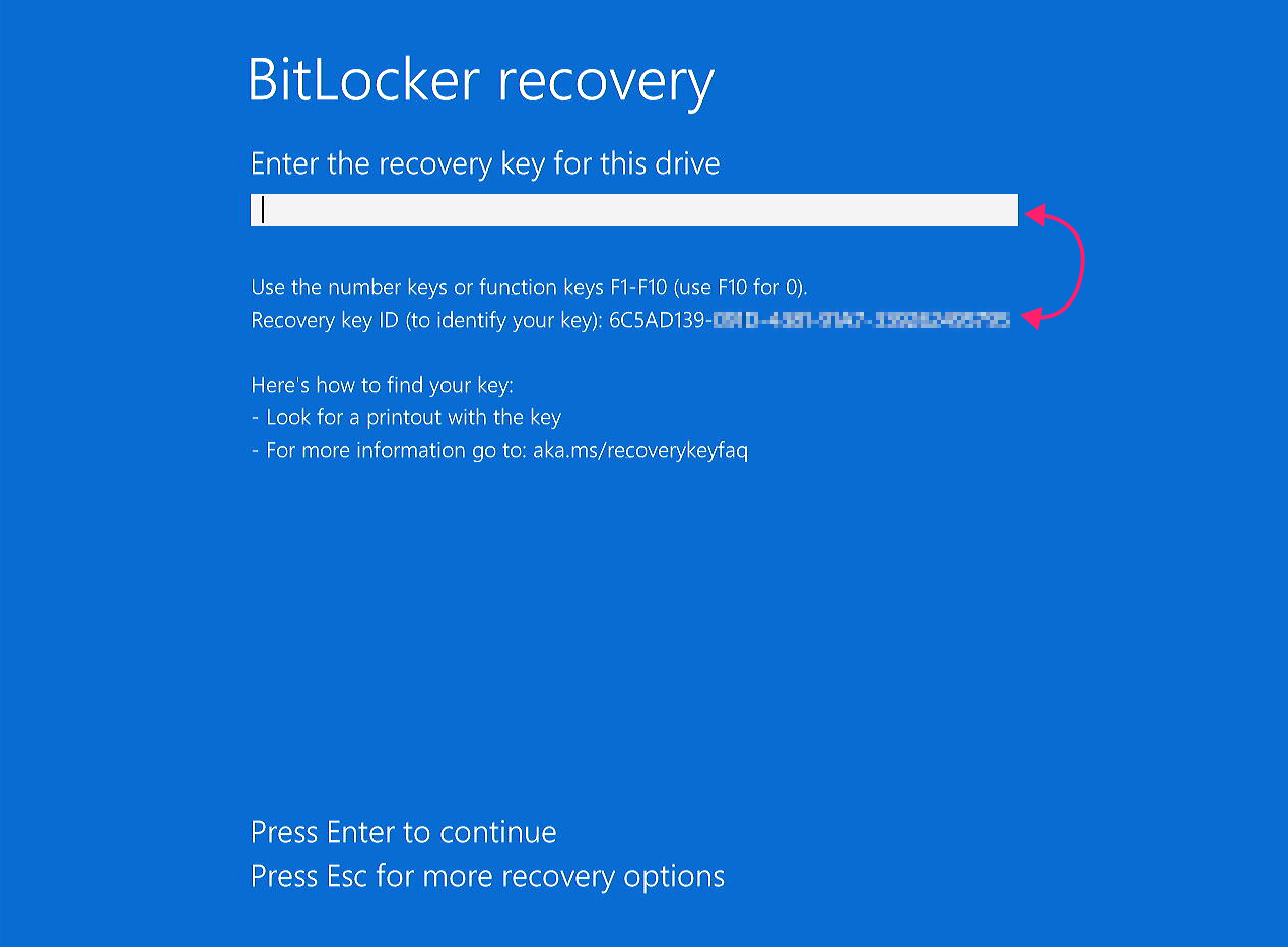 BitLocker home screen BitLocker home screen